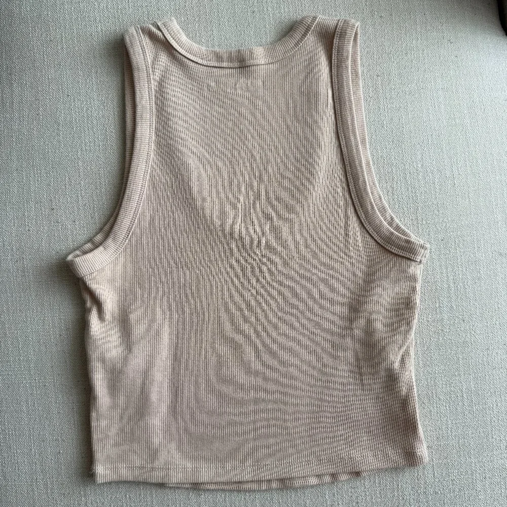 Abercrombie & Fitch Soft Essentials Tank Top - Scoop Neck, Crop length - Picture 3 of 4